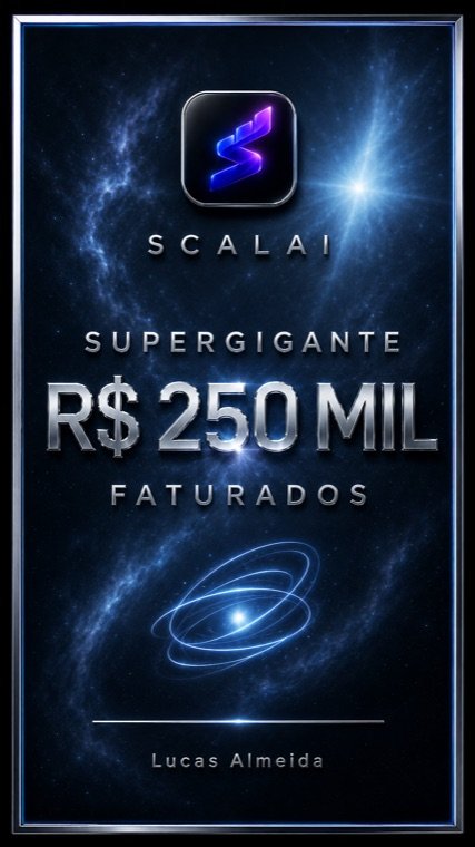 Placa Supergigante — R$ 250 mil faturados