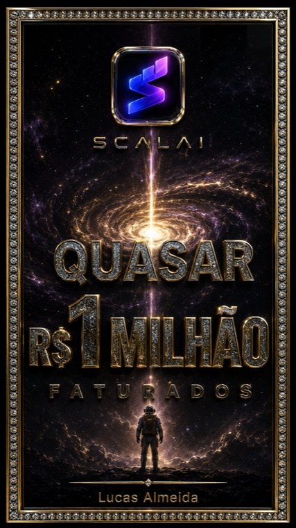 Placa Quasar — R$ 1 milhão faturados